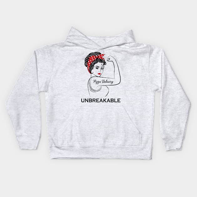 Pizza Delivery Unbreakable Kids Hoodie by Marc